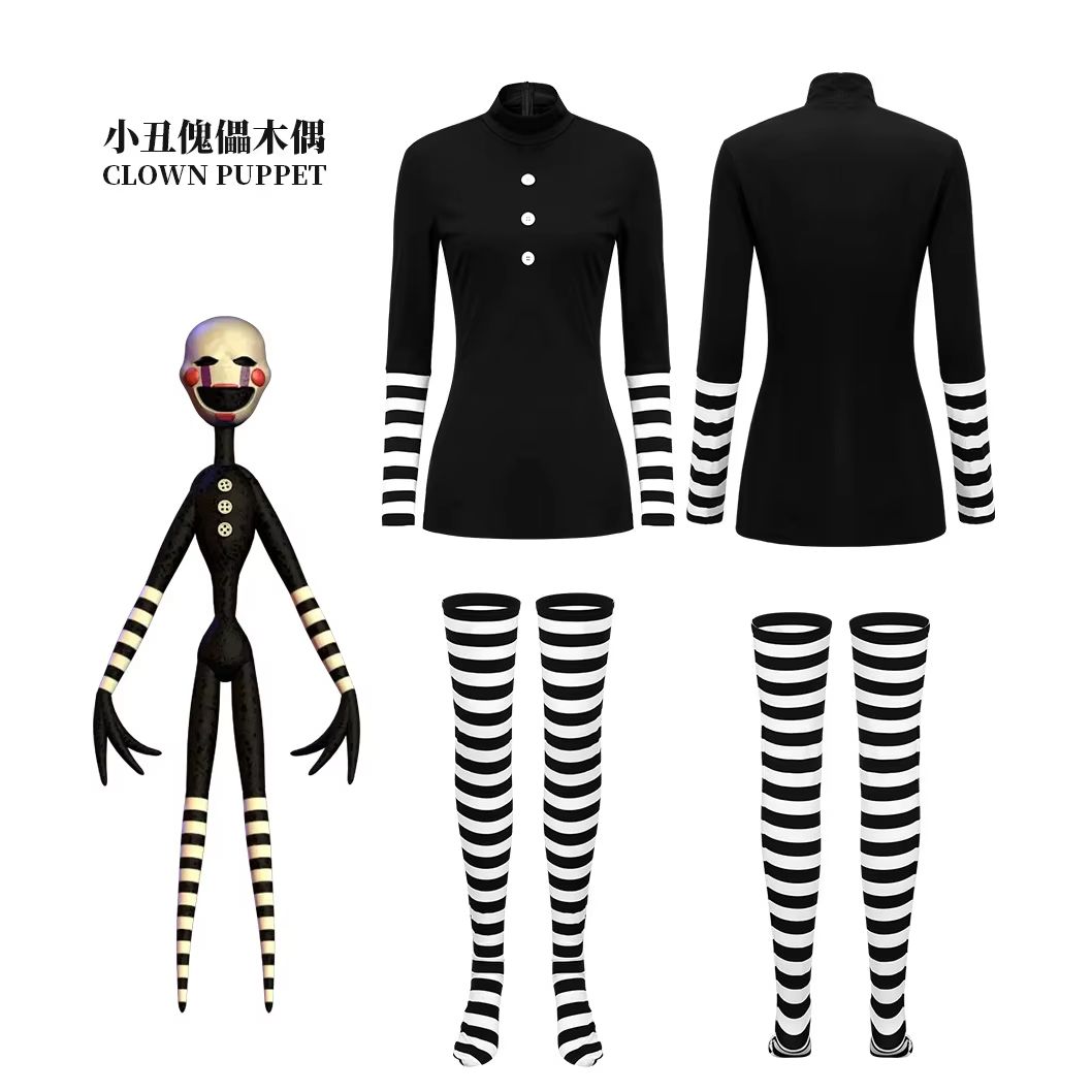 Party Games Night - Oyun Geceleri Marionette Cosplay Kostüm Elbisesi