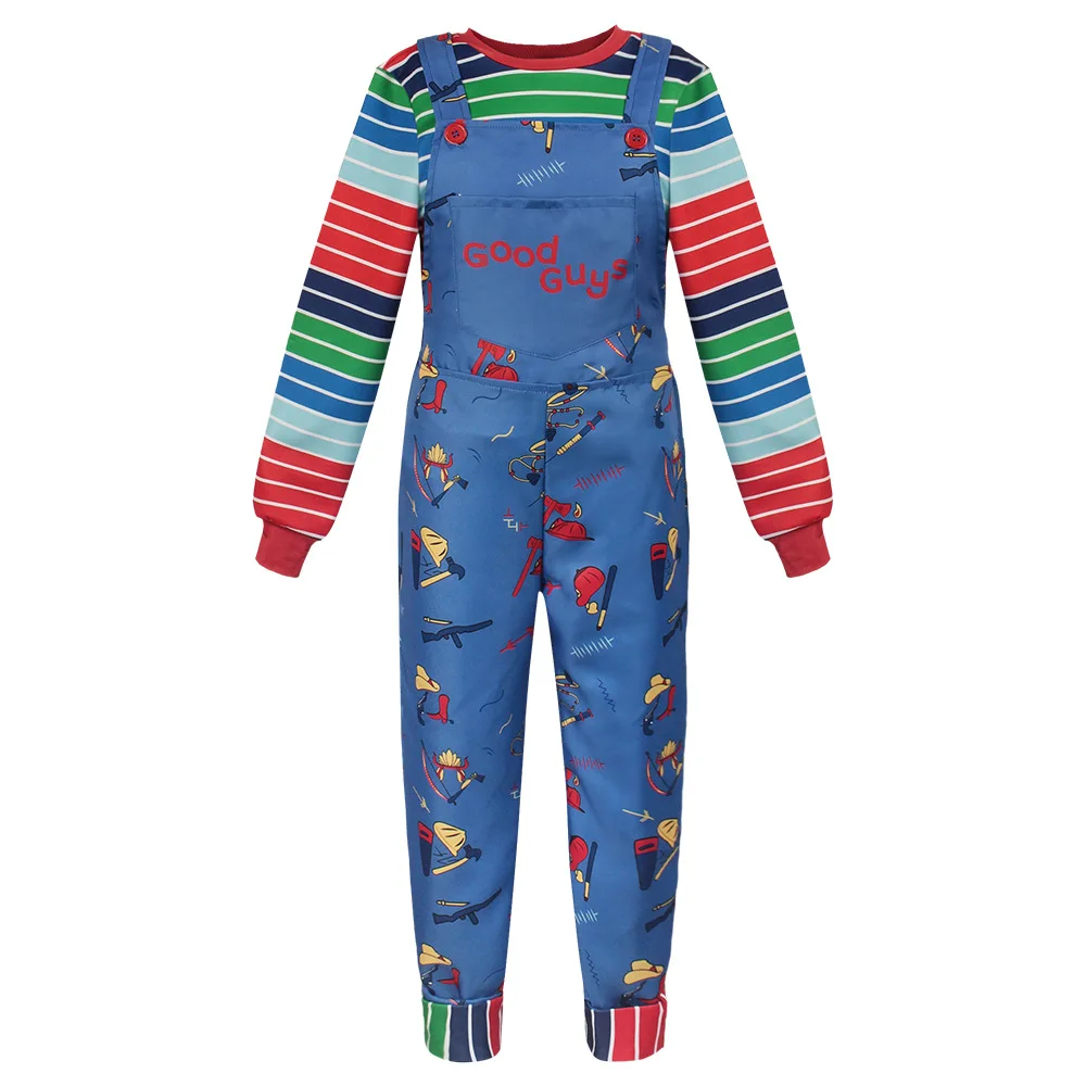 Party Games For Adults And Kids - 2025 Chucky Cosplay Kostüm Gömlek Pantolon